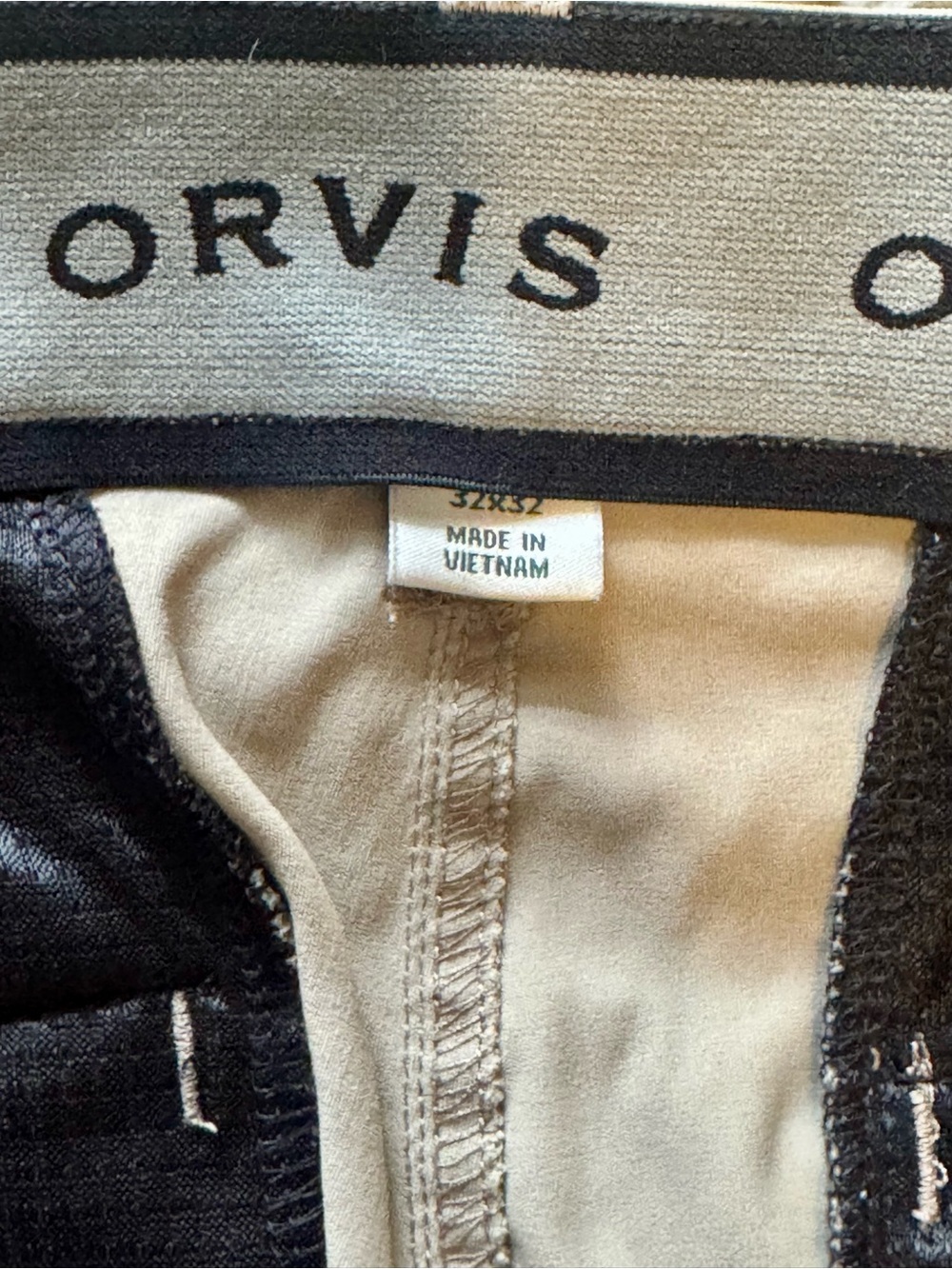 Orvis Tan Men's Chinos with Zip Pocket 32x32 - Picture 3 of 6